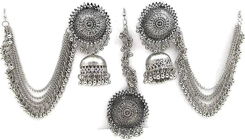 jill fashion Oxidised earring set for women Alloy Jhumki Earring, Chandbali Earring