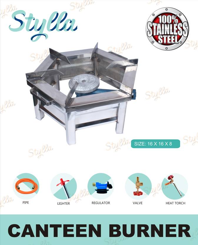 Stylla canteen burner Stainless Steel Manual Gas Stove Price in India Buy Stylla canteen