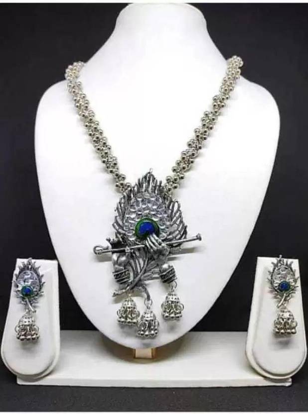 budget buy Alloy Sterling Silver Silver, Black Jewellery Set