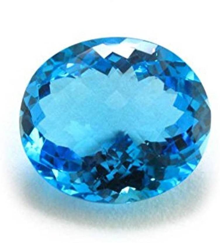 9.25 Ratti Certified Blue Topaz Natural Gemstone Stone Topaz Ring