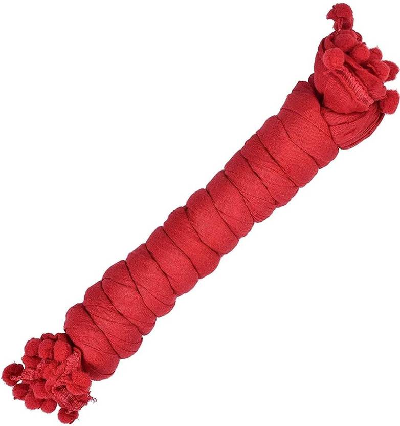 Hopedwell Cotton Blend Solid Red Women Dupatta