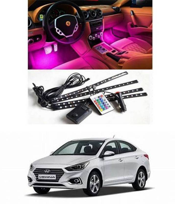 APICAL Car Atmosphere Lights Car LED Strip Light 4pcs For Verna Car Fancy Lights