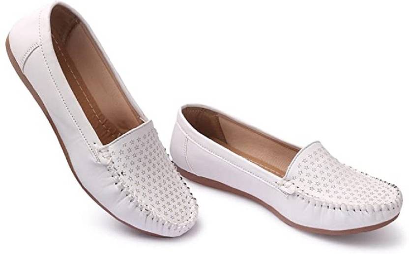 Stylish Bellies For Women Loafers For Women  (White)