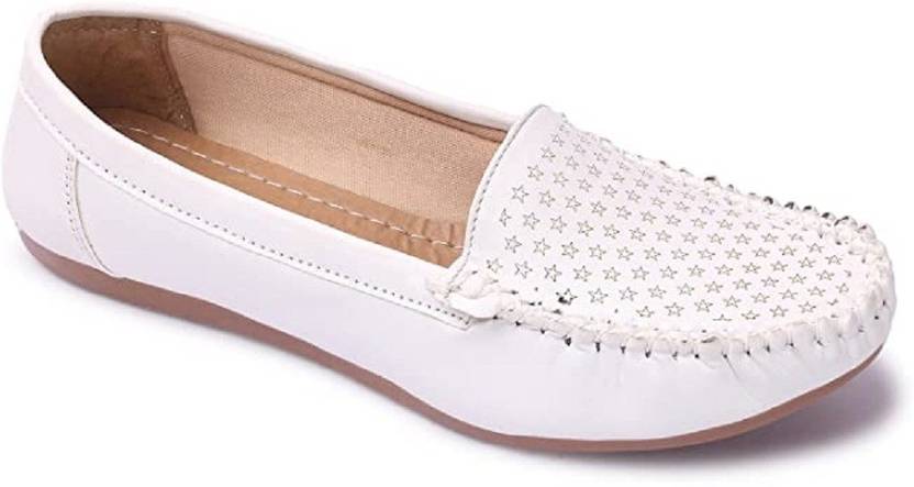 Stylish Bellies For Women Loafers For Women  (White)