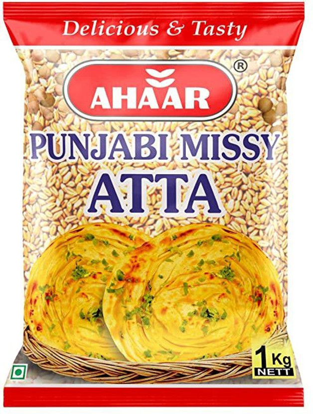 Ahaar Punjabi Multigrain Missi Roti Atta, 1kg (pack of 2)