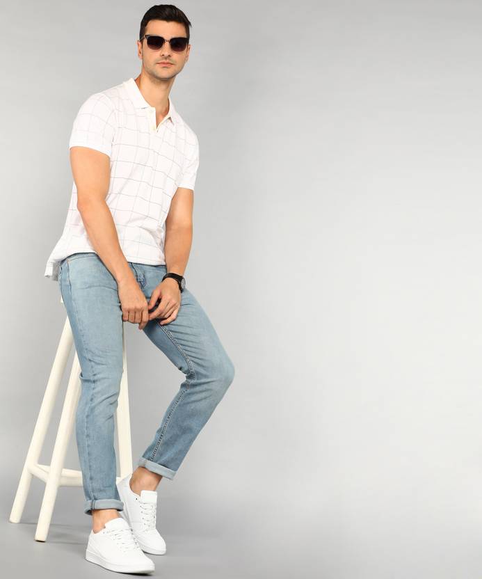 501 Men Slim Mid Rise Blue Jeans