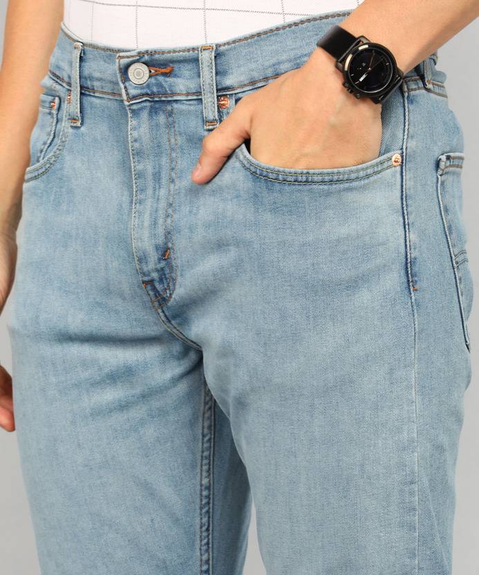 501 Men Slim Mid Rise Blue Jeans