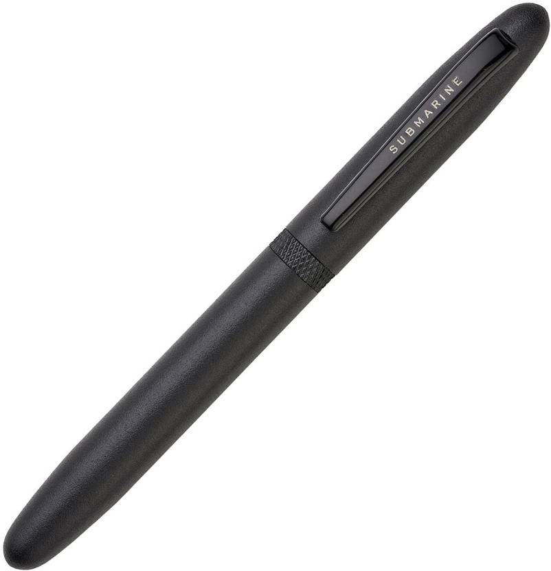 Submarine Full Matte Black Roller Ball Pen Blue Ink with Cap