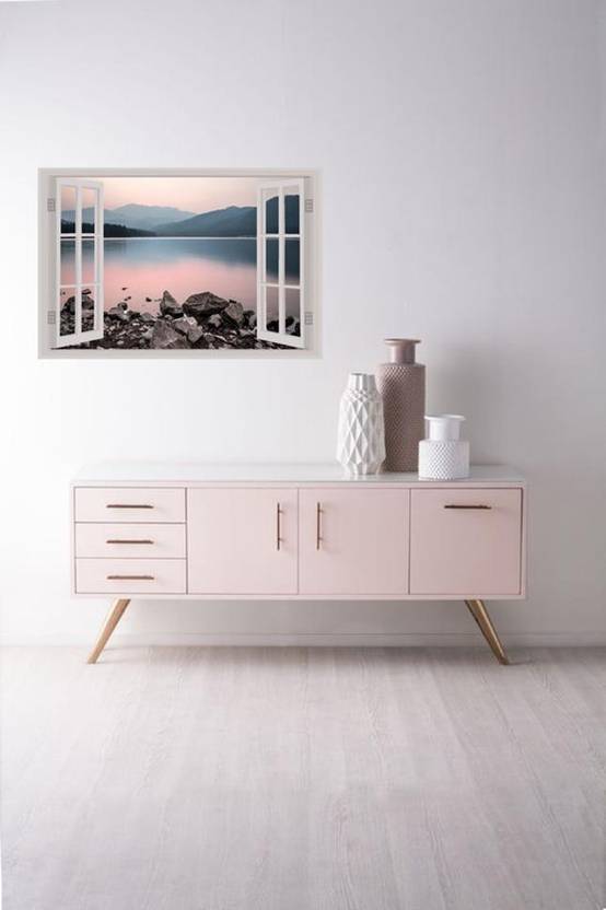 Ariba Decor 91 cm Beautifull 3D Depth Illusion Vinyl Wall Decal Window Sticker Self Adhesive Sticker