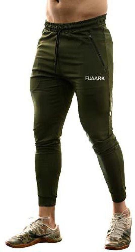 FuaarK Men Black, White Printed Track Pants - Image 8