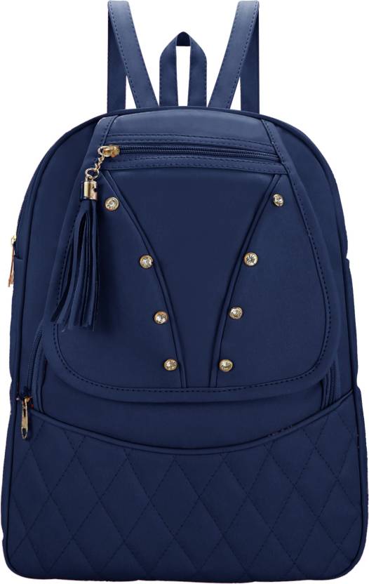JMT Collection Attractive Women's  Girls College and Traveling Backpack  L Backpack Blue Price in India