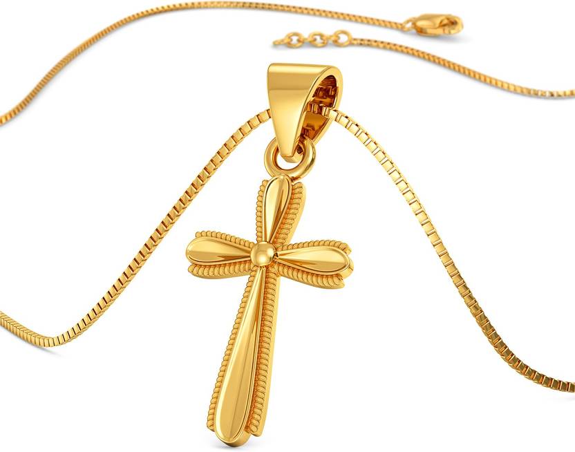 Joyalukkas Holy Cross Gold Pendant 22kt Yellow Gold Pendant Price in