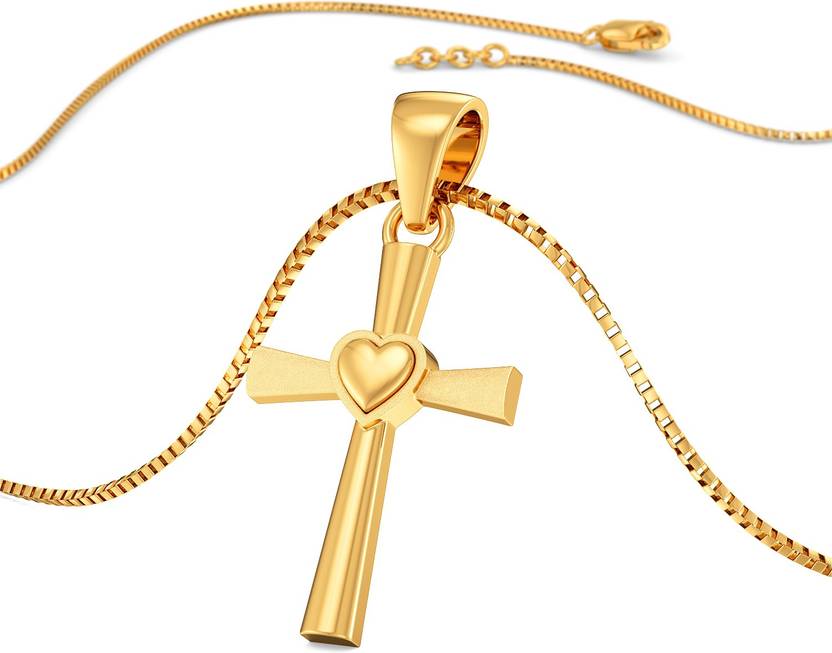 Joyalukkas Holy Cross Gold Pendant 22kt Yellow Gold Pendant Price in