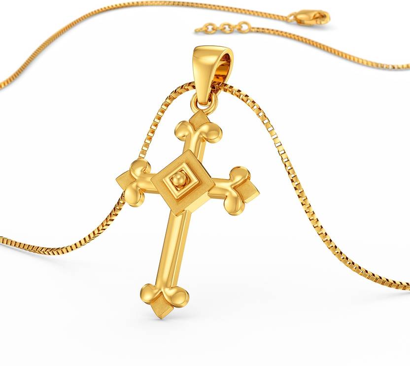 Joyalukkas Holy Cross Gold Pendant 22kt Yellow Gold Pendant Price in