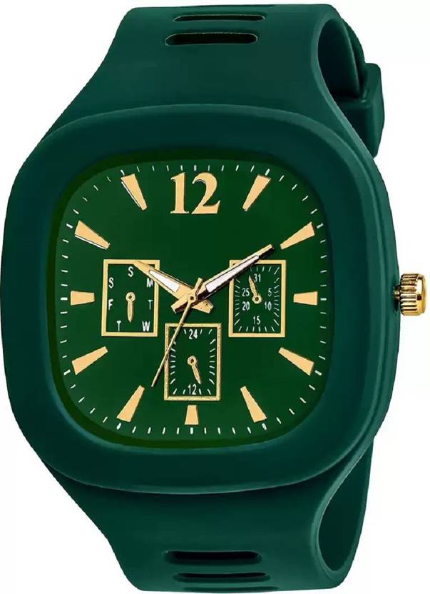 Capitalpoint Square Multi DIAL Analog Silicon Strap Capital Stylish Designer Analog Watch Capitalpoint Silicone PU Strap Watch Analog Watch - For Boys & Girls