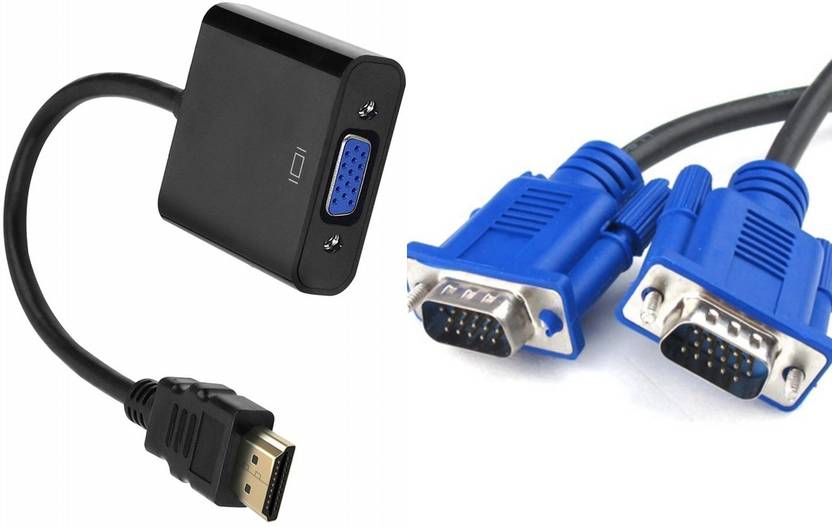 TERABYTE TVout Cable HDMI Male to VGA Female Adapter + 1.5 M VGA 15