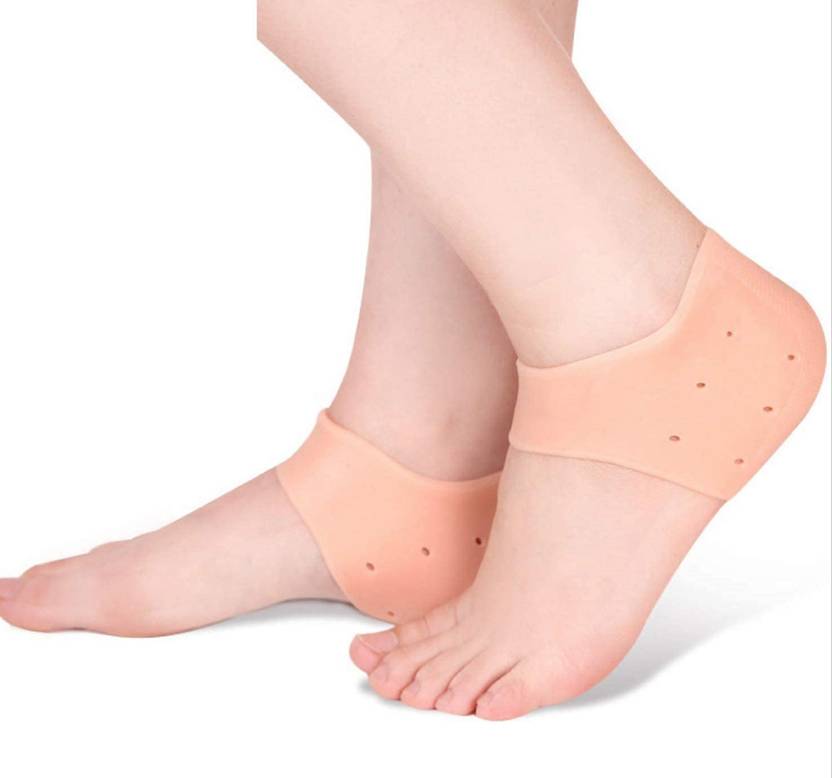 HEELY PED Silicone Gel Heel Pad Socks for Heel Swelling Pain Relief Heel Support
