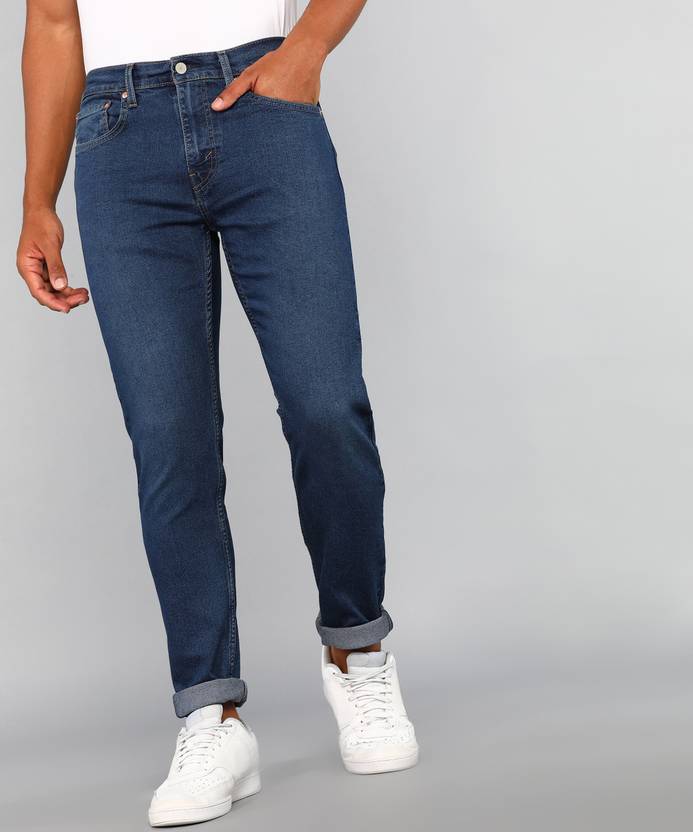 512 Men Regular Mid Rise Dark Blue Jeans