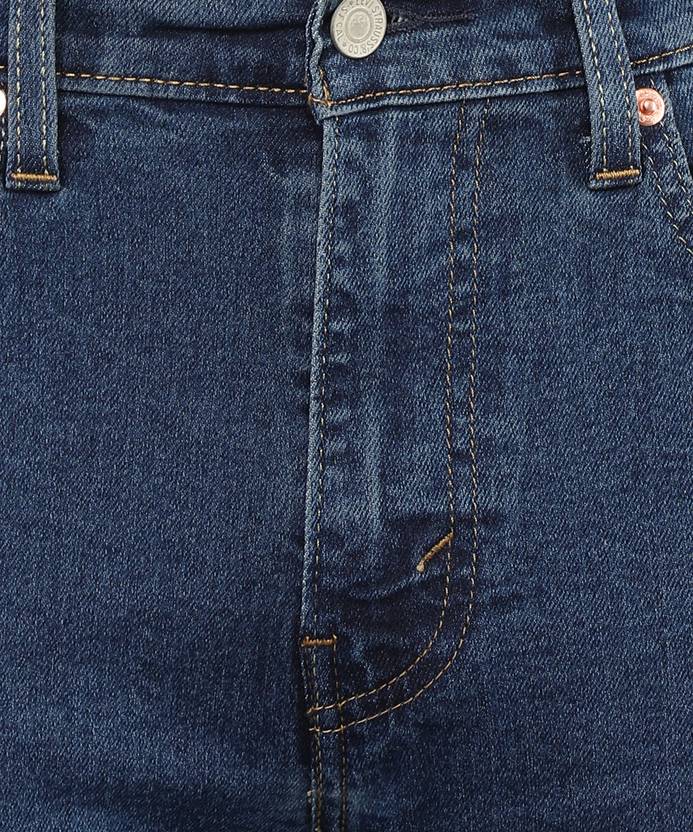 512 Men Regular Mid Rise Dark Blue Jeans