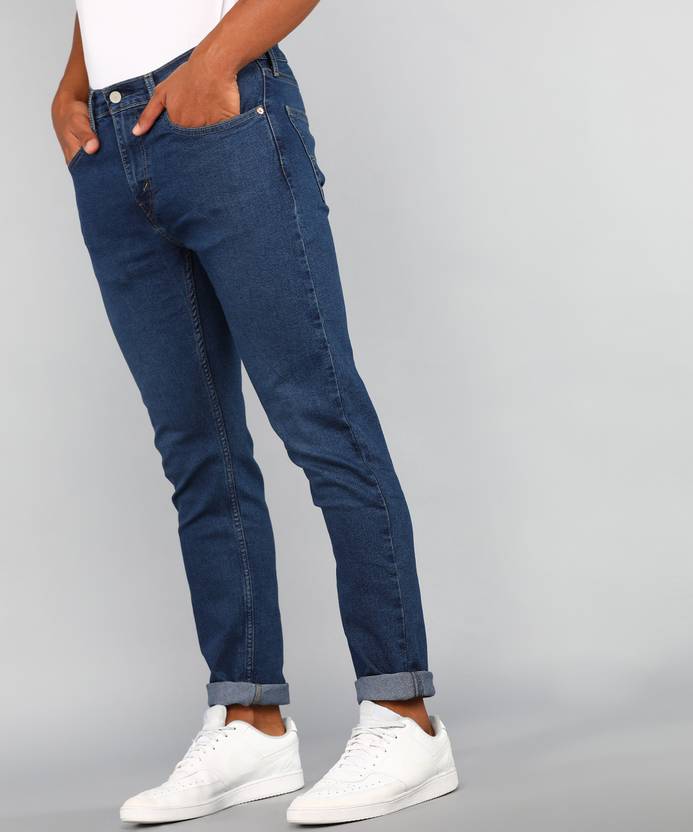 512 Men Regular Mid Rise Dark Blue Jeans