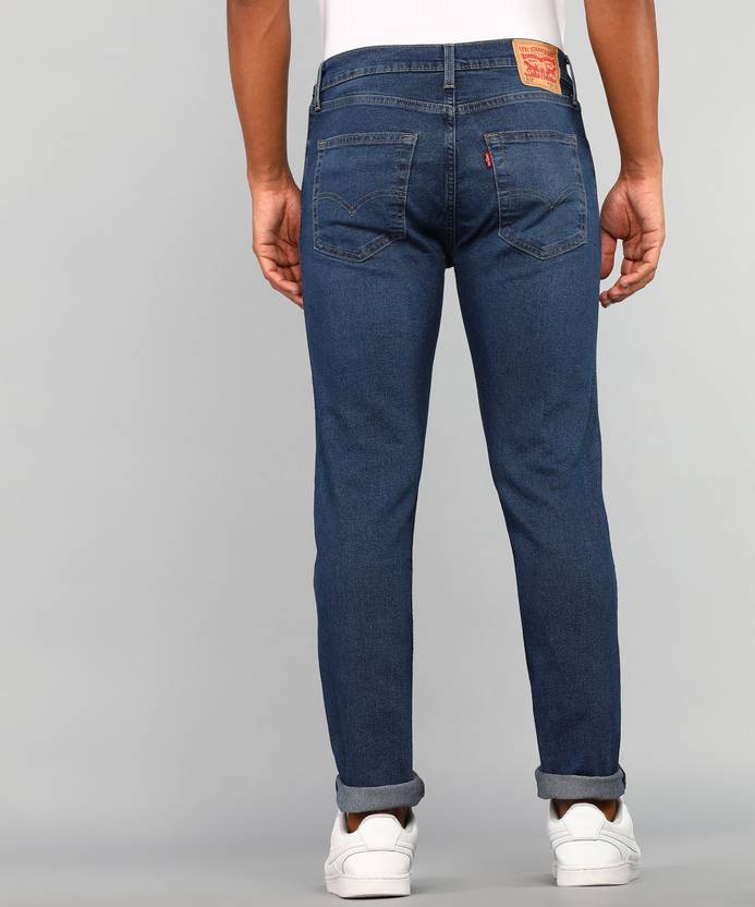 512 Men Regular Mid Rise Dark Blue Jeans