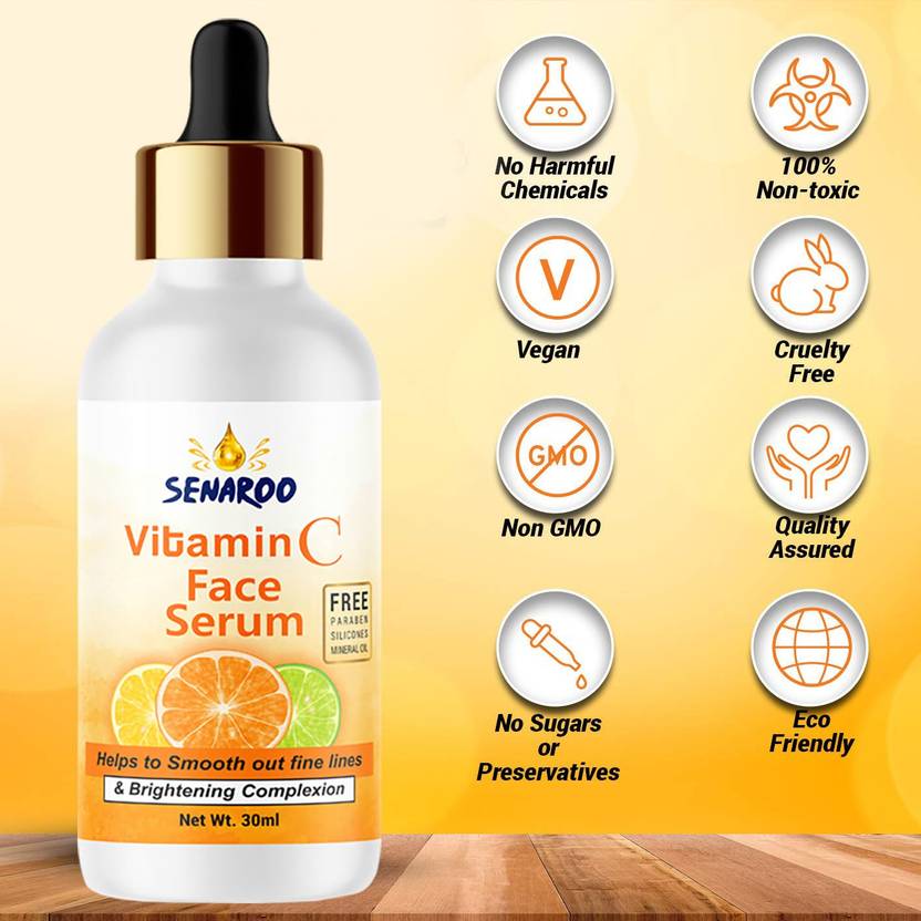 SENAROO Face Serum 4 Radiant Skin with Vitamin C 4 glow skin {30ml