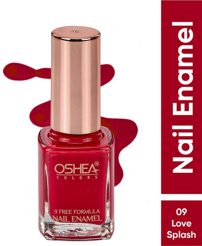 OSHEA Nail Enamel Vibrant & Long Lasting Nail Polish - 09 Love Splash Red Red