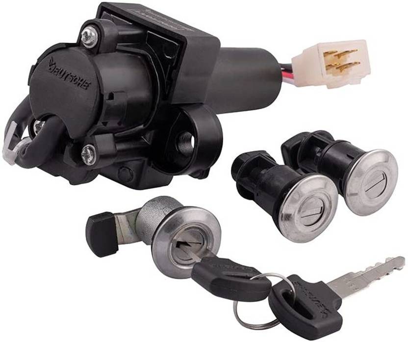 deutsche Ignition Lock Kit for Hero Splendor (Set of 4) DEUS0426F Key