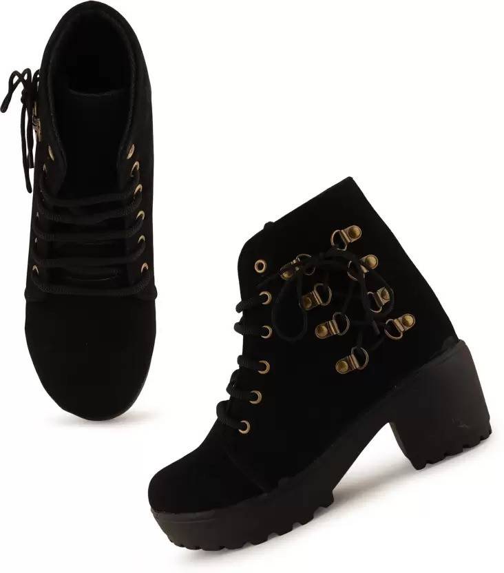 Boots For Women  (Black)