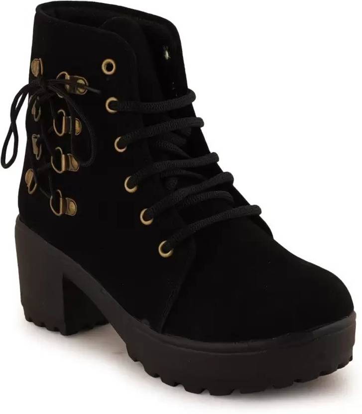 Boots For Women  (Black)