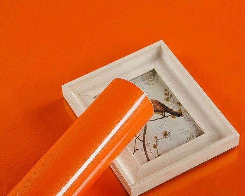 Wallmate Decorative Orange Wallpaper Price in India Buy Wallmate