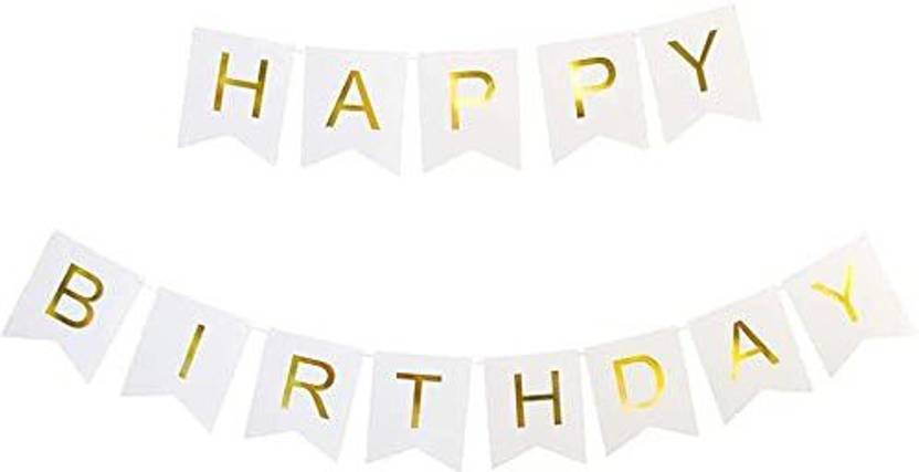 atorakushon Solid Happy Birthday Decoration Banner for Boys & Girls Letter Balloon