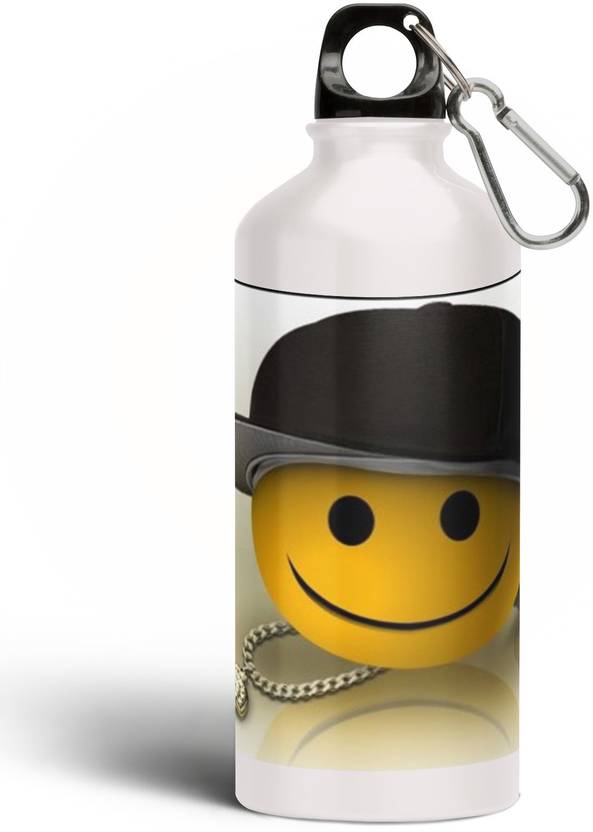 Nirmuk Emojis Printed Aluminium Sipper Bottle,Emoji