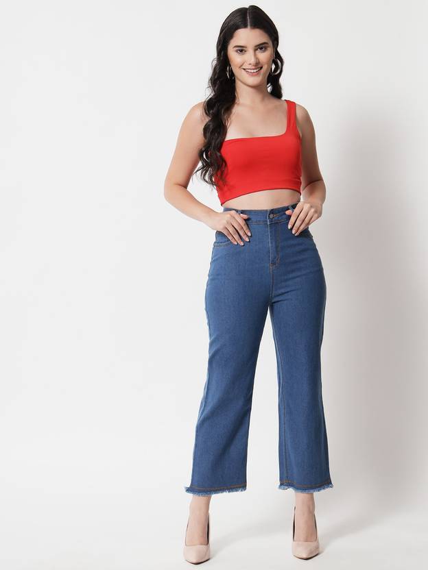 Women Regular High Rise Blue Jeans