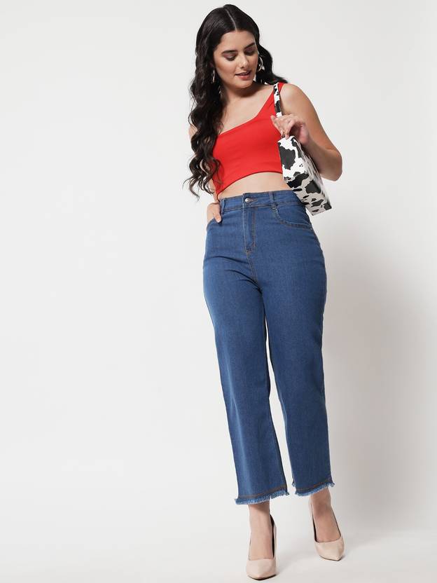 Women Regular High Rise Blue Jeans