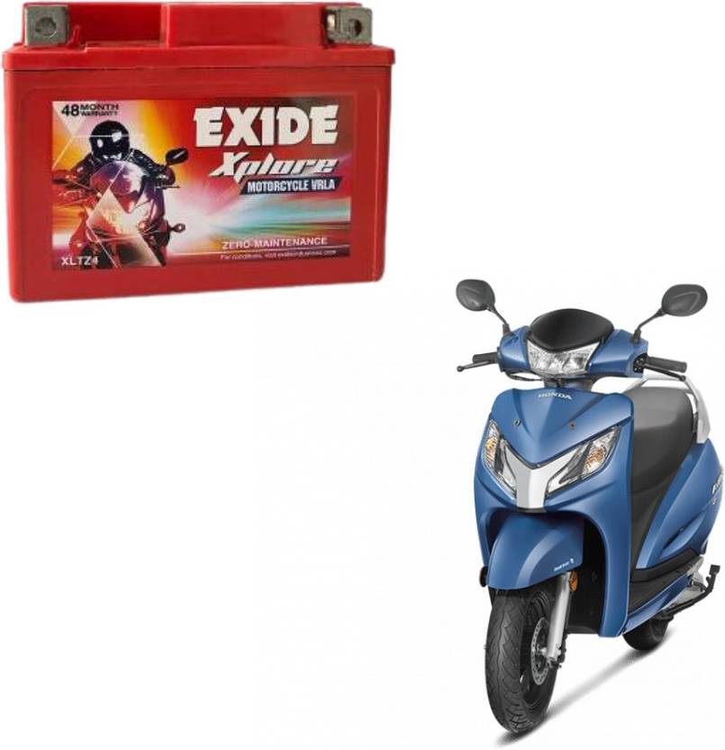 Exide Battery For Honda Activa Scooter Price EXIDE Xplore XLTZ4 Honda Activa 125 4 Ah Battery for Bike Price in