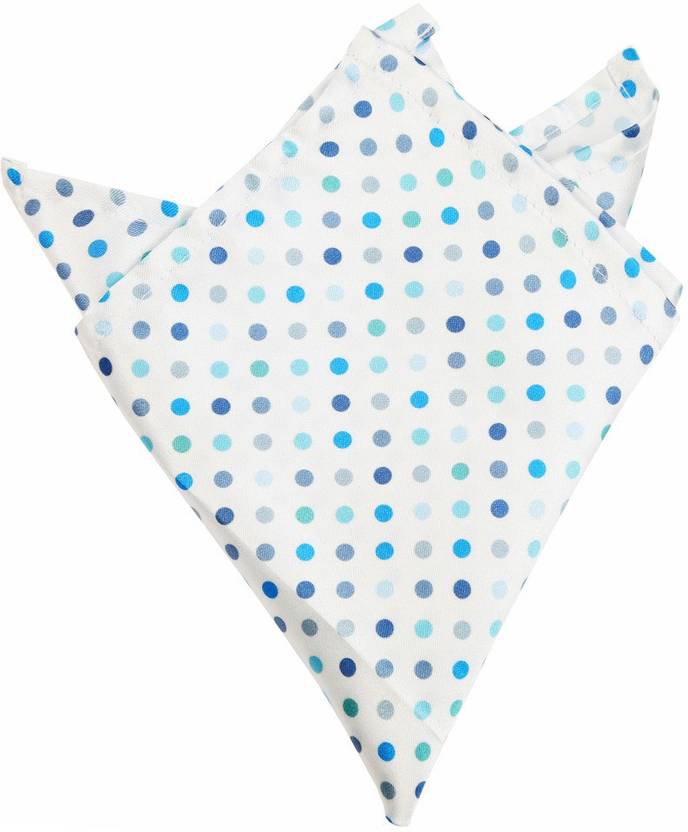 Blacksmithh Polka Print Satin Blend Pocket Square
