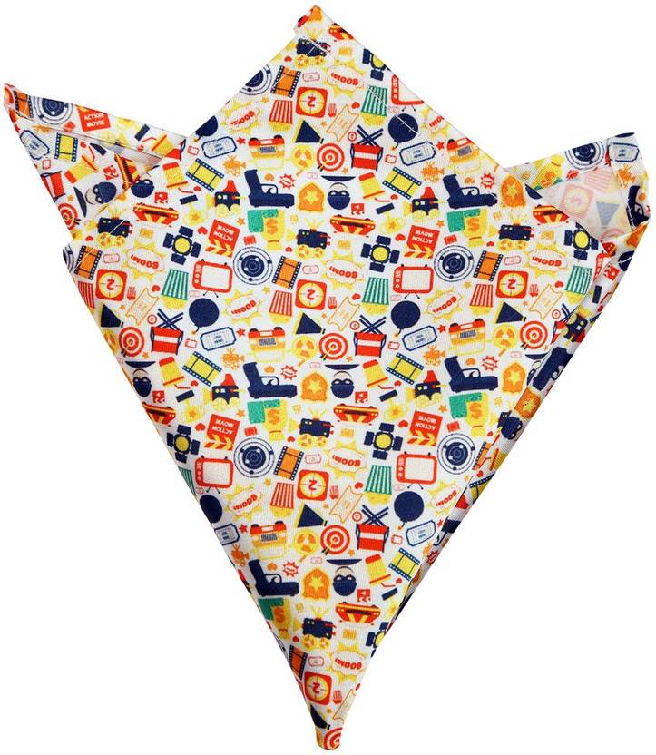 Blacksmithh Graphic Print Satin Blend Pocket Square
