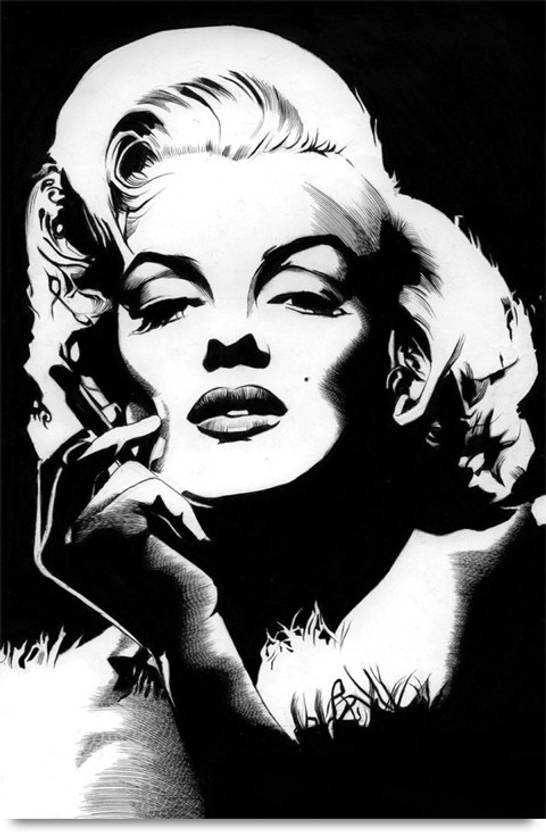 Hollywood Actress black and white Paper Print Personalities posters