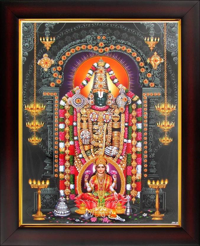 Lord Venkateswara / Tirupati Balaji with Laxmi Poster Paper Print - Art ...