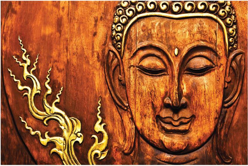 Closed Eyes Buddha Fine Art Print Religious, Decorative posters in