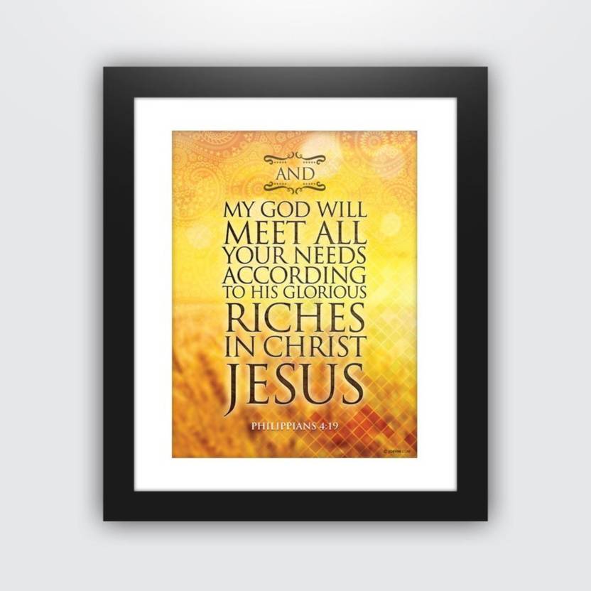 EurekaDesigns Religious Poster And My God will Meet all your needs