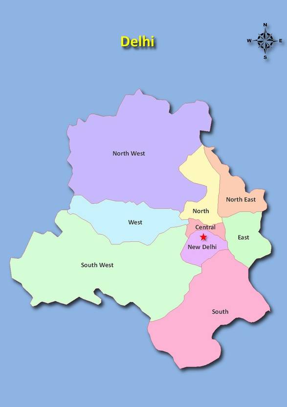 Delhi Map PP20S04 Paper Print Maps posters in India Buy art