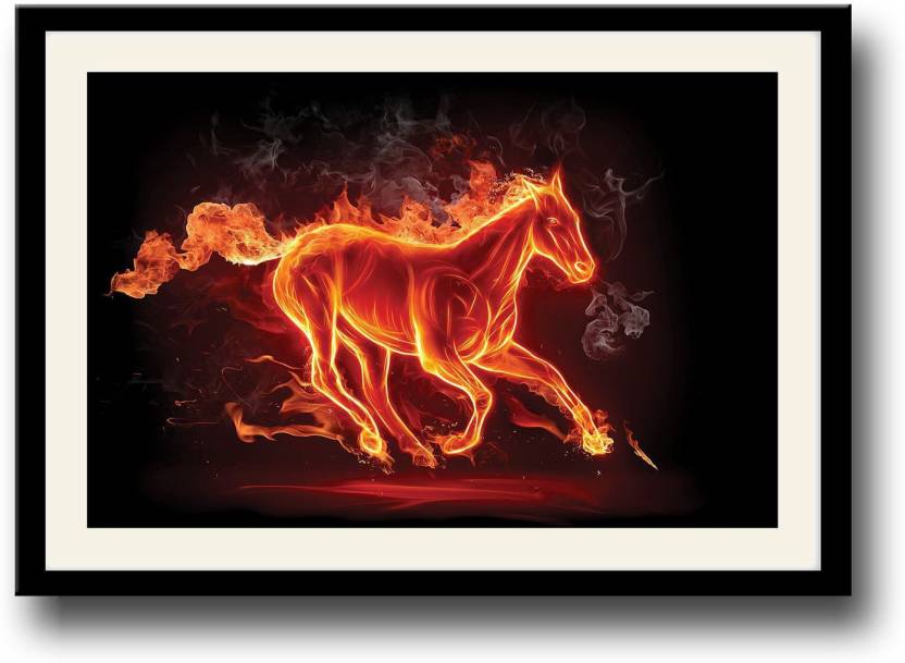 Horse in flames Fine Art Print - Art & Paintings posters in India - Buy ...