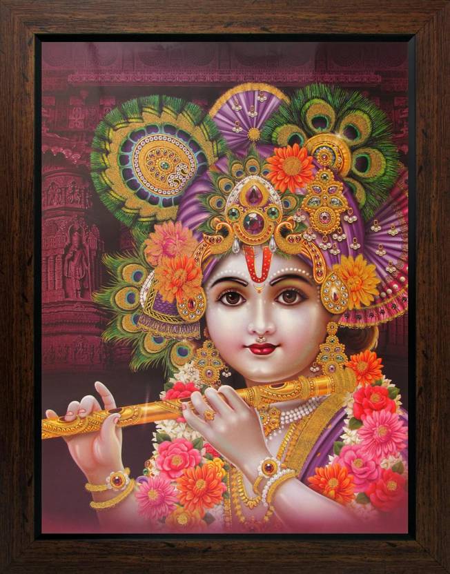 Lord Krishna / Shree Krishna Poster Paper Print Art & Paintings