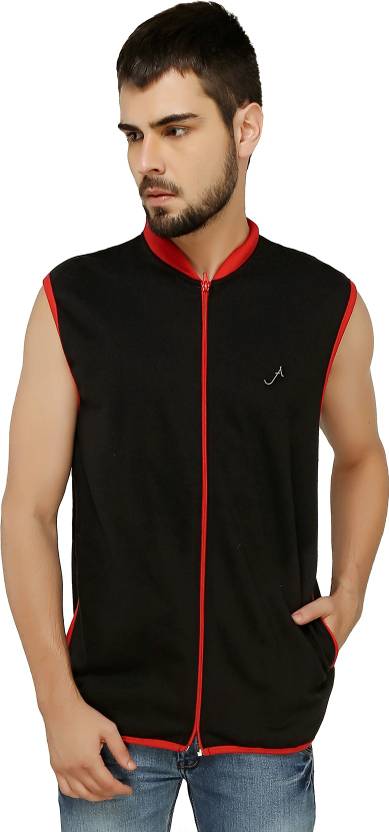 Ashdan Men Sleeveless Solid Sweatshirt
