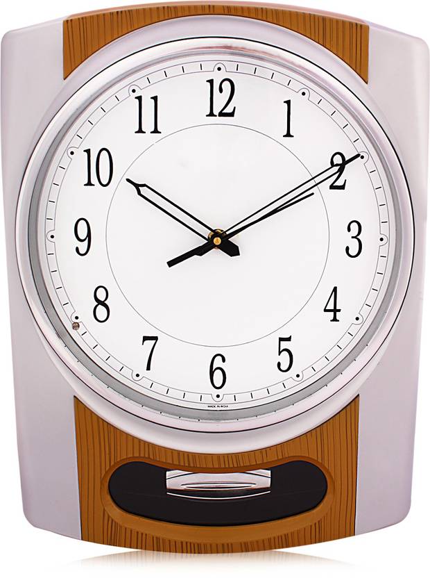 Fieesta Solar4407Wood Brown Pendulum Wall Clock with Musical Hourly