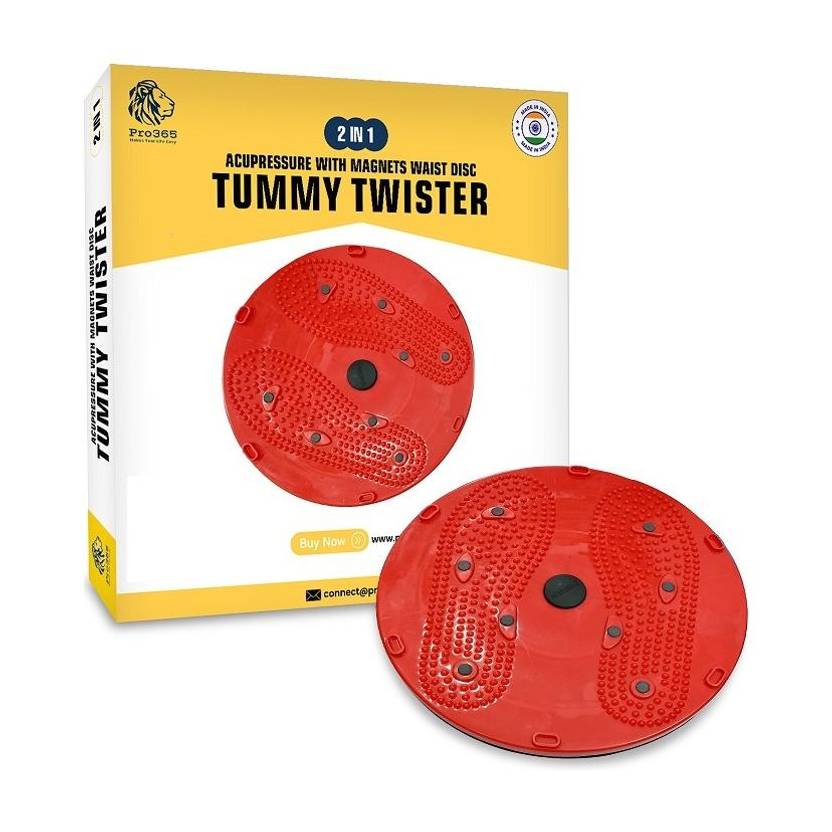 PRO365 Disc Acupressure Magnets Reflexology Slimming Abdominal 2 in 1 tummy twister Ab Exerciser