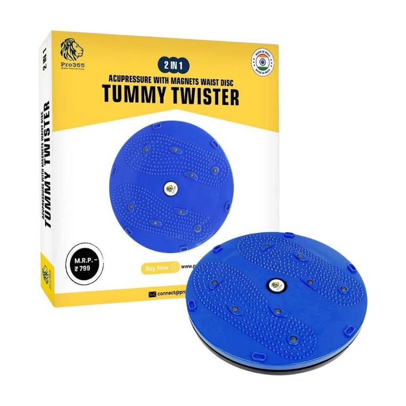 PRO365 Disc Acupressure Magnets Reflexology Slimming Abdominal 2 in 1 tummy twister Ab Exerciser