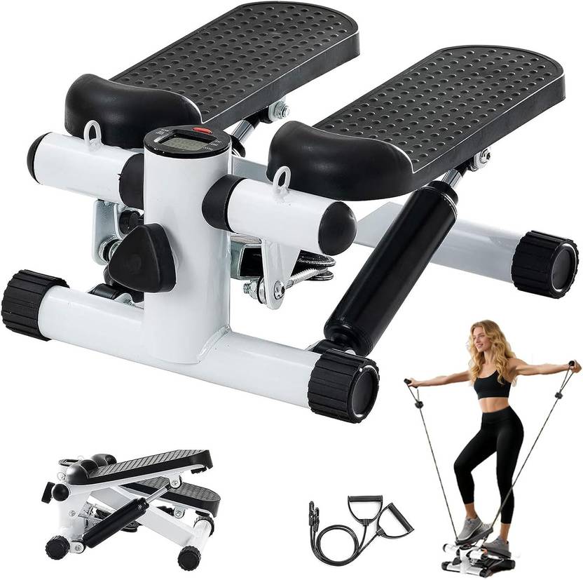 AASHRO MALL Mini Stepper for Exercise at Home with Resistance Bands | 360 lbs Capacity Ab Exerciser